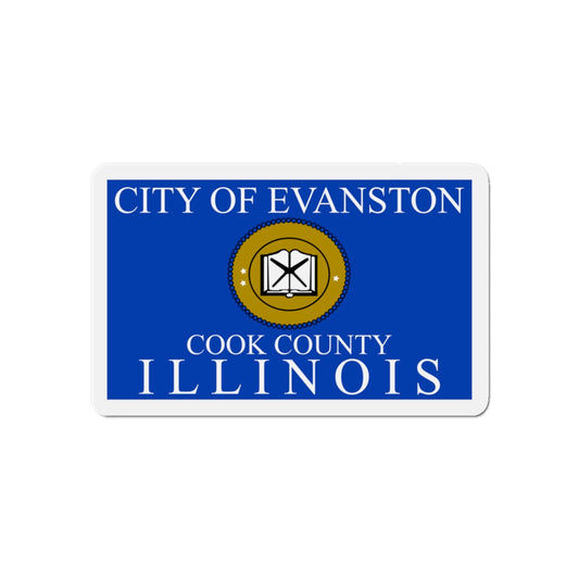 Flag of Evanston IL - Die-Cut Magnet-6 × 6"-The Sticker Space