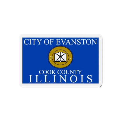 Flag of Evanston IL - Refrigerator Magnet 6 Inch - The Sticker Space