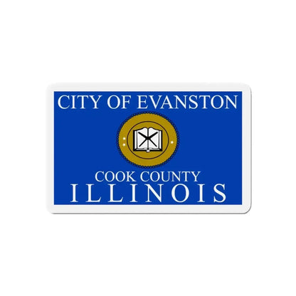 Flag of Evanston IL - Refrigerator Magnet - The Sticker Space