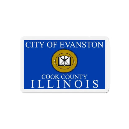 Flag of Evanston IL - Refrigerator Magnet - The Sticker Space