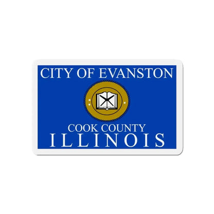 Flag of Evanston IL - Refrigerator Magnet - The Sticker Space