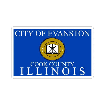 Flag of Evanston IL USA STICKER Vinyl Die-Cut Decal 5 Inch - The Sticker Space