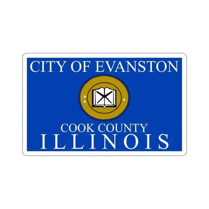 Flag of Evanston IL USA STICKER Vinyl Die-Cut Decal 6 Inch - The Sticker Space
