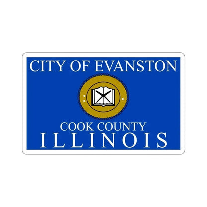 Flag of Evanston IL USA STICKER Vinyl Die-Cut Decal - The Sticker Space