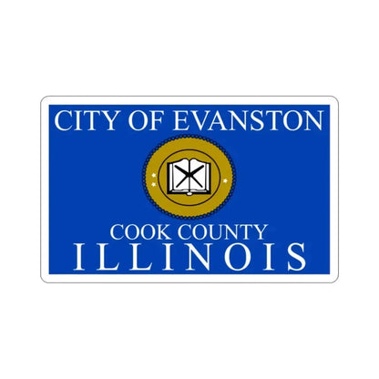Flag of Evanston IL USA STICKER Vinyl Die-Cut Decal - The Sticker Space