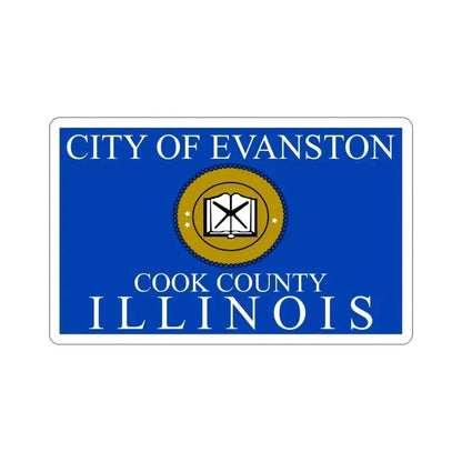 Flag of Evanston IL USA STICKER Vinyl Die-Cut Decal - The Sticker Space