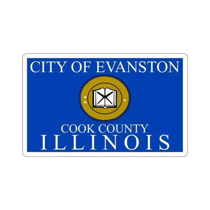 Flag of Evanston IL USA STICKER Vinyl Die-Cut Decal - The Sticker Space