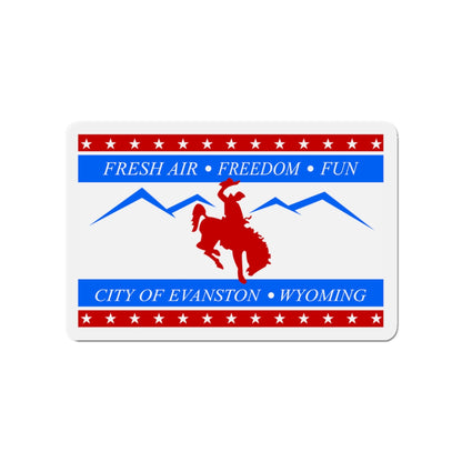 Flag of Evanston Wyoming - Die-Cut Magnet-3" x 3"-The Sticker Space