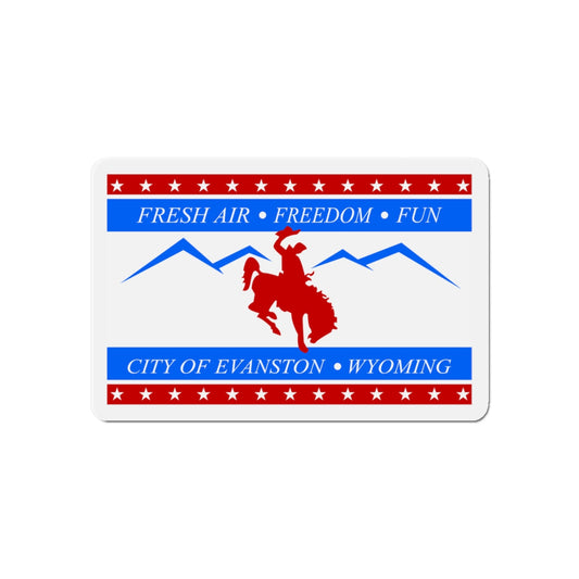 Flag of Evanston Wyoming - Die-Cut Magnet-6 × 6"-The Sticker Space