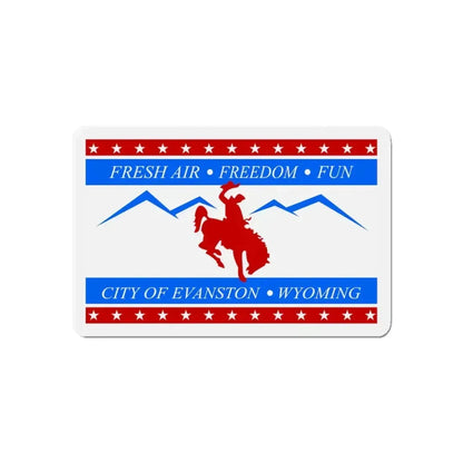 Flag of Evanston Wyoming - Refrigerator Magnet - The Sticker Space