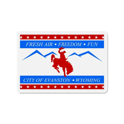 Flag of Evanston Wyoming - Refrigerator Magnet - The Sticker Space