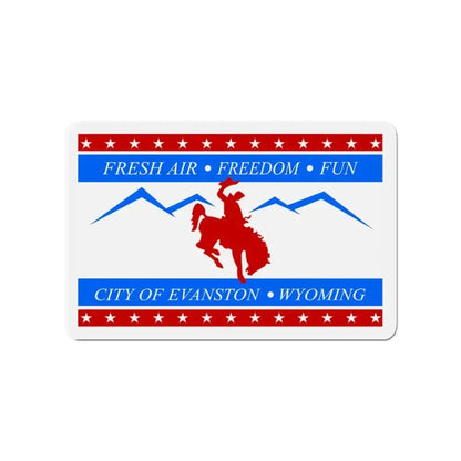 Flag of Evanston Wyoming - Refrigerator Magnet - The Sticker Space
