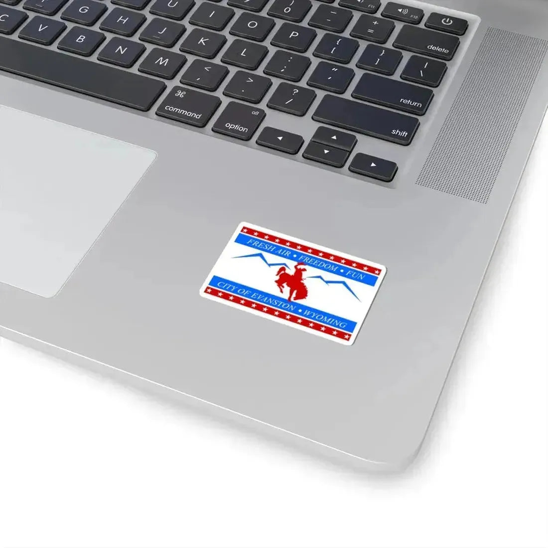 Flag of Evanston, Wyoming - STICKER Vinyl Kiss-Cut Decal - The Sticker Space