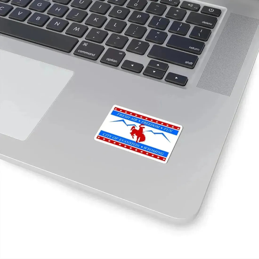 Flag of Evanston Wyoming (United States) STICKER Vinyl Kiss-Cut Decal - The Sticker Space