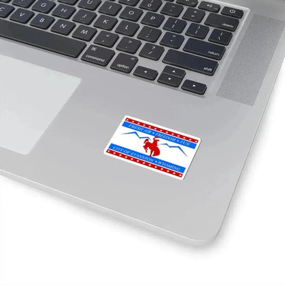 Flag of Evanston Wyoming (United States) STICKER Vinyl Kiss-Cut Decal - The Sticker Space