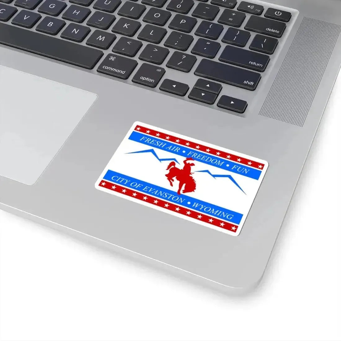 Flag of Evanston Wyoming (United States) STICKER Vinyl Kiss-Cut Decal - The Sticker Space