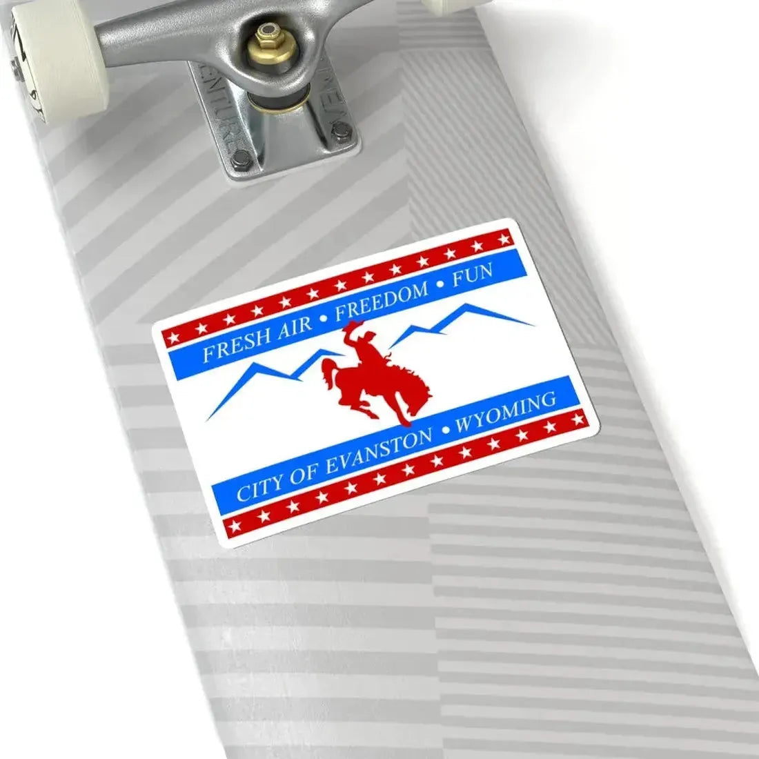 Flag of Evanston Wyoming (United States) STICKER Vinyl Kiss-Cut Decal - The Sticker Space