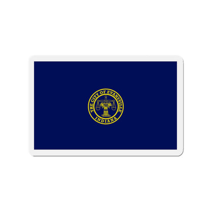 Flag of Evansville Indiana - Die-Cut Magnet-2" x 2"-The Sticker Space