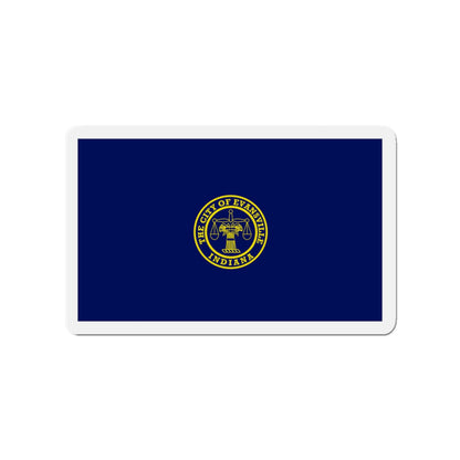 Flag of Evansville Indiana - Die-Cut Magnet-3" x 3"-The Sticker Space