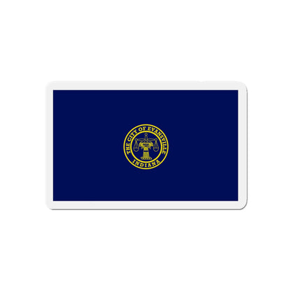 Flag of Evansville Indiana - Die-Cut Magnet-5" x 5"-The Sticker Space