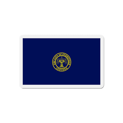 Flag of Evansville Indiana - Die-Cut Magnet-6 × 6"-The Sticker Space