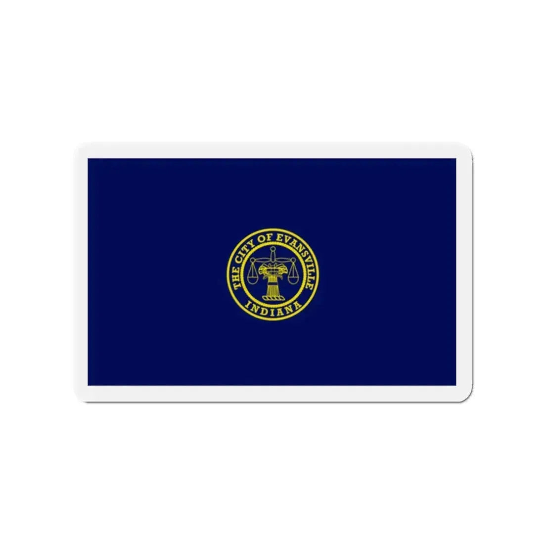 Flag of Evansville Indiana - Refrigerator Magnet 2 Inch - The Sticker Space