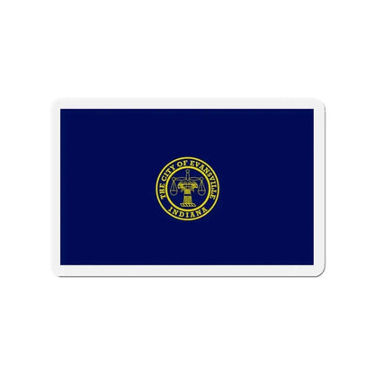 Flag of Evansville Indiana - Refrigerator Magnet 2 Inch - The Sticker Space
