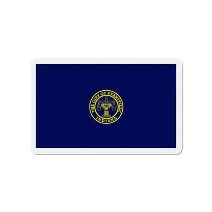 Flag of Evansville Indiana - Refrigerator Magnet 3 Inch - The Sticker Space