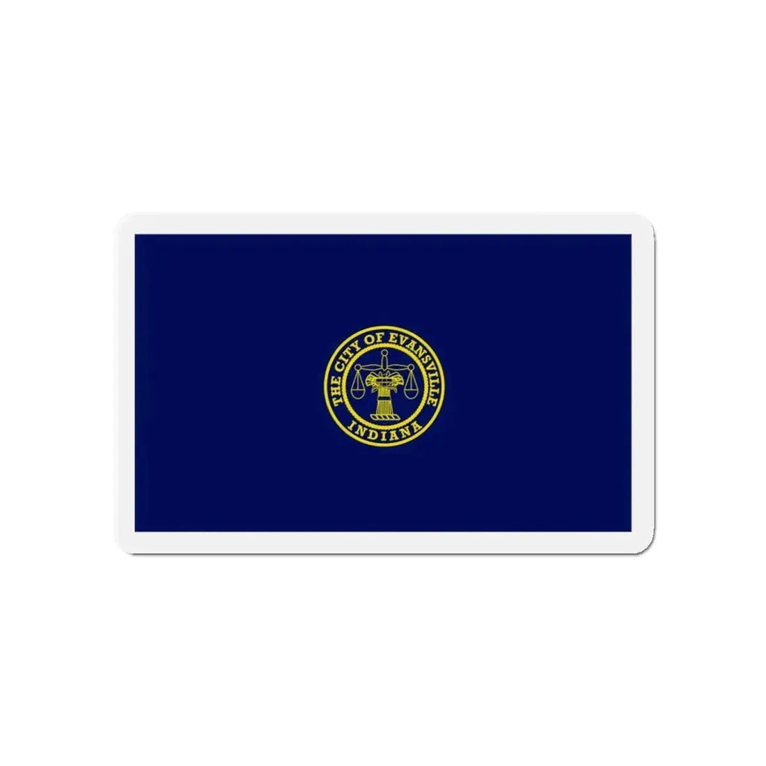 Flag of Evansville Indiana - Refrigerator Magnet 4 Inch - The Sticker Space