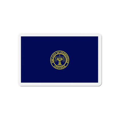 Flag of Evansville Indiana - Refrigerator Magnet 4 Inch - The Sticker Space