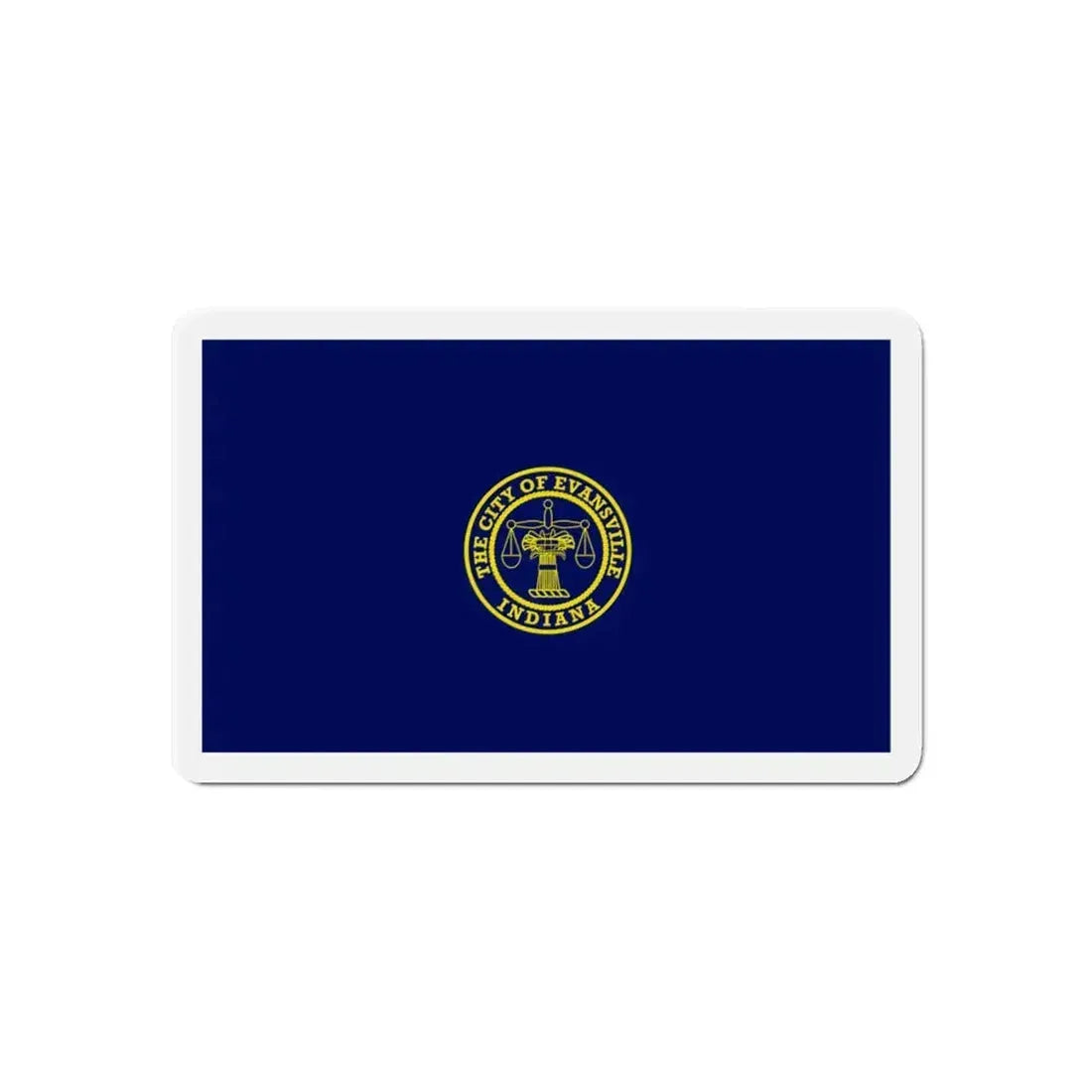 Flag of Evansville Indiana - Refrigerator Magnet 6 Inch - The Sticker Space