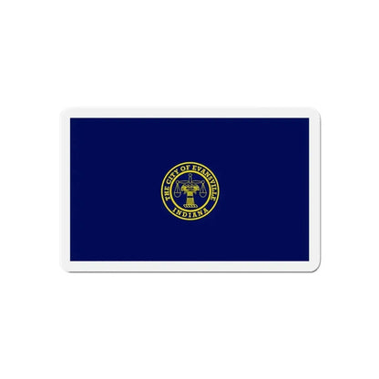 Flag of Evansville Indiana - Refrigerator Magnet 6 Inch - The Sticker Space