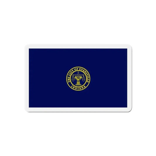 Flag of Evansville Indiana - Refrigerator Magnet 6 Inch - The Sticker Space