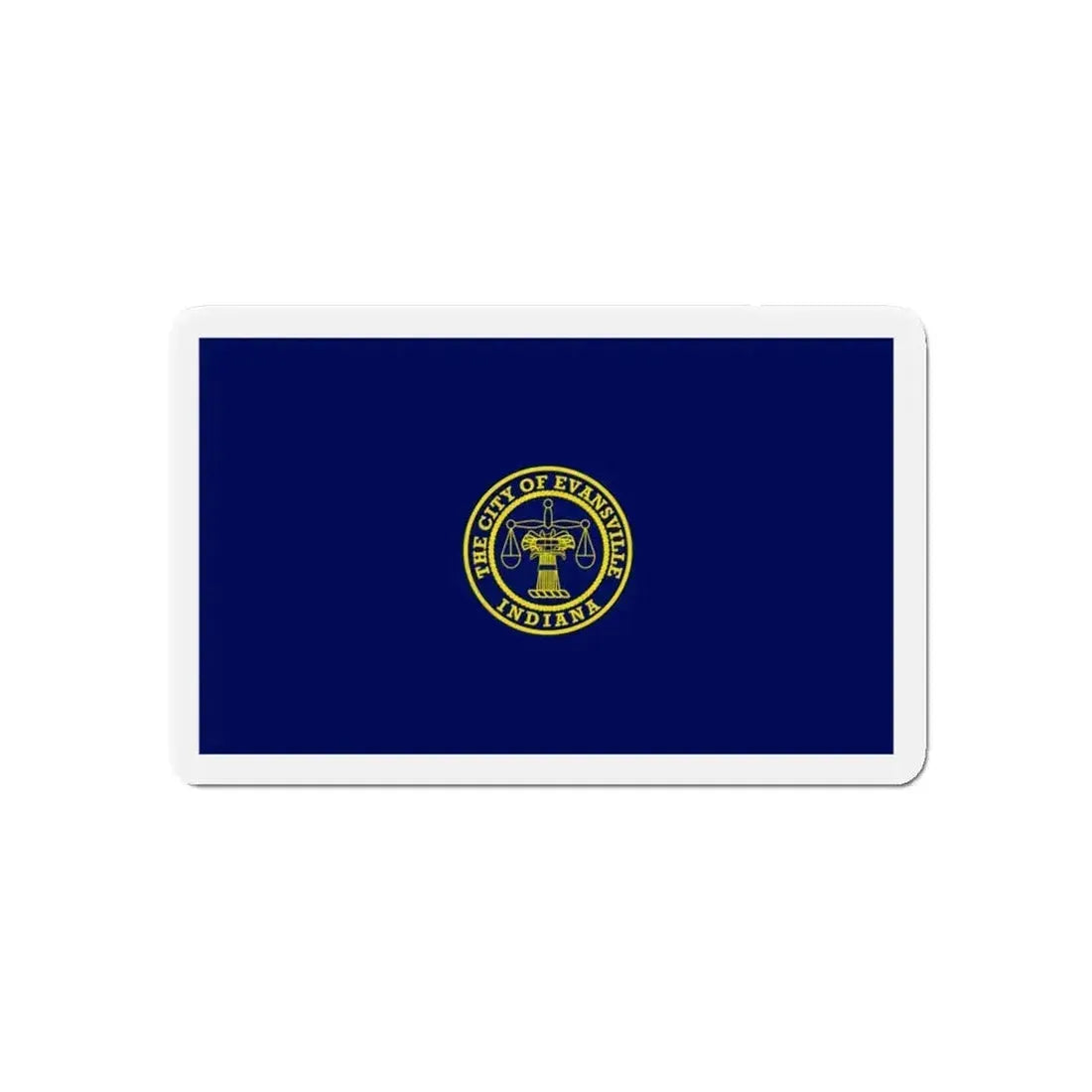 Flag of Evansville Indiana - Refrigerator Magnet - The Sticker Space