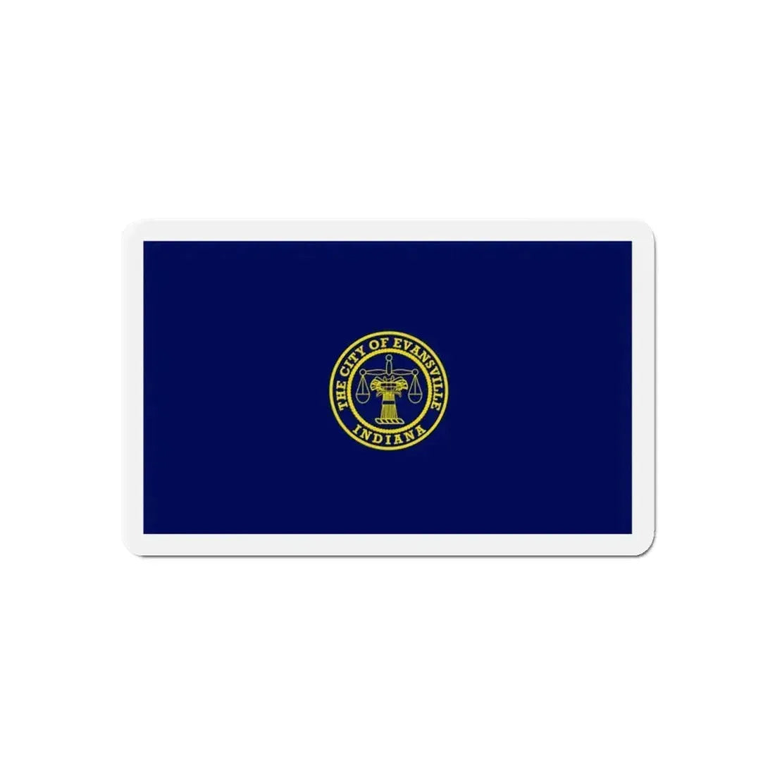 Flag of Evansville Indiana - Refrigerator Magnet - The Sticker Space