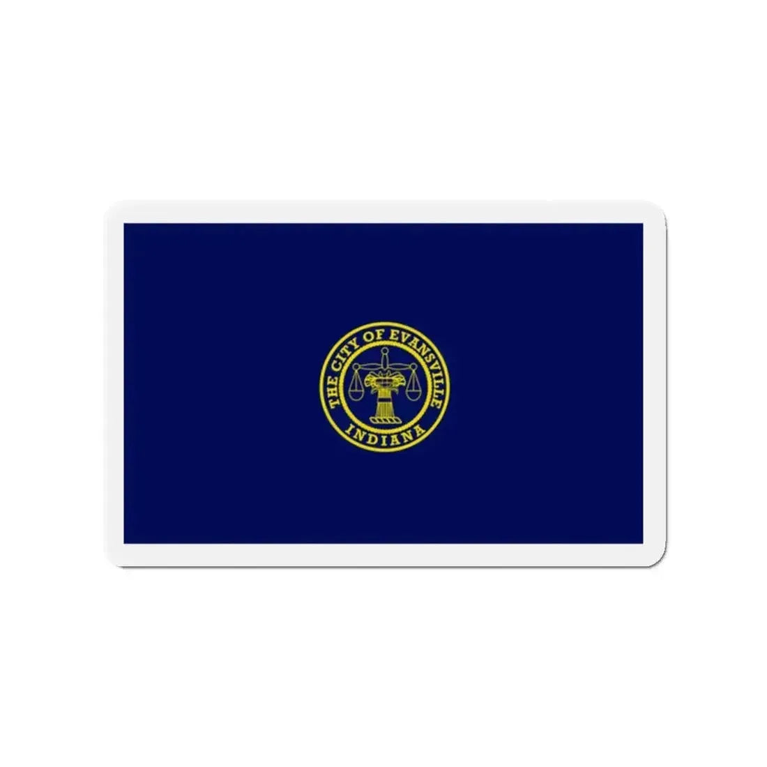 Flag of Evansville Indiana - Refrigerator Magnet - The Sticker Space