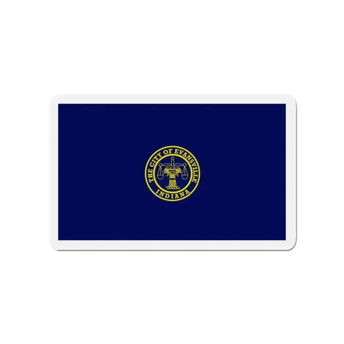 Flag of Evansville Indiana - Refrigerator Magnet - The Sticker Space