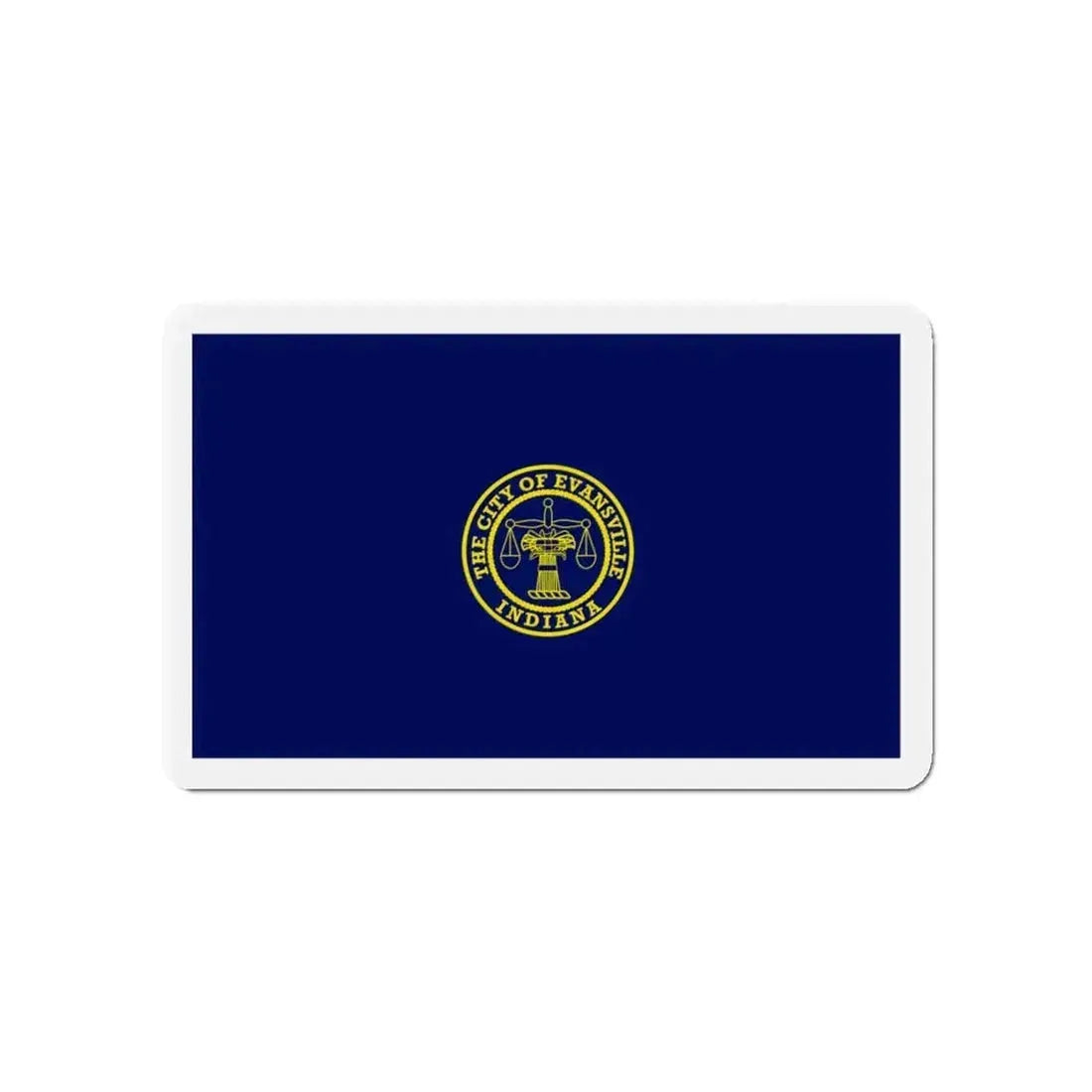 Flag of Evansville Indiana - Refrigerator Magnet - The Sticker Space