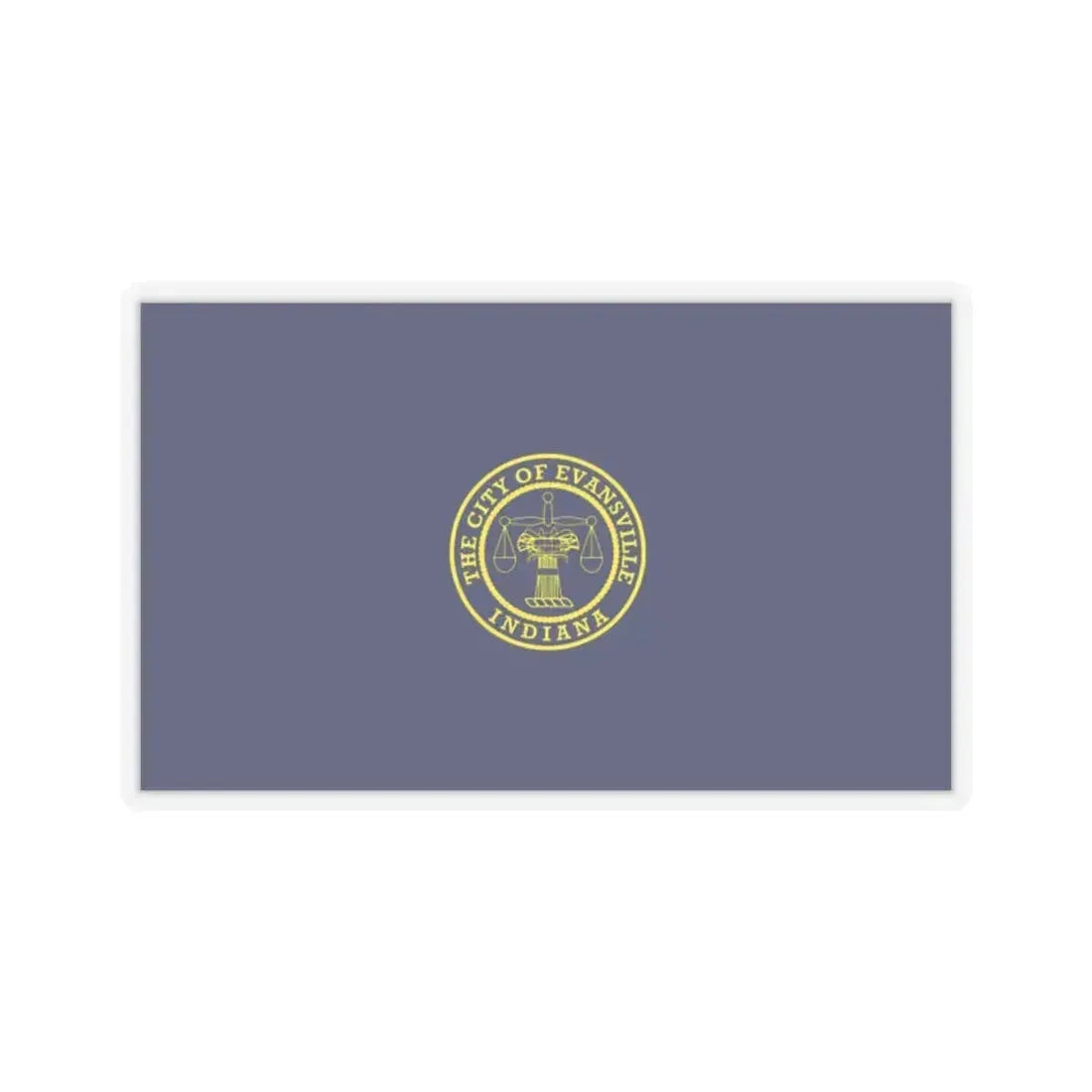 Flag of Evansville, Indiana - STICKER Vinyl Kiss-Cut Decal 2 Inch Transparent - The Sticker Space