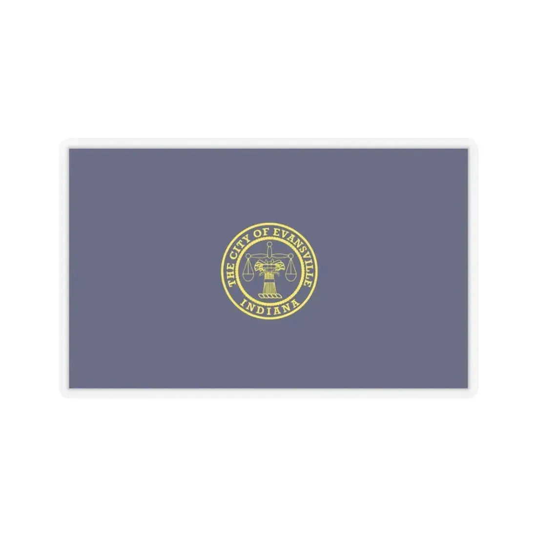 Flag of Evansville, Indiana - STICKER Vinyl Kiss-Cut Decal 3 Inch Transparent - The Sticker Space