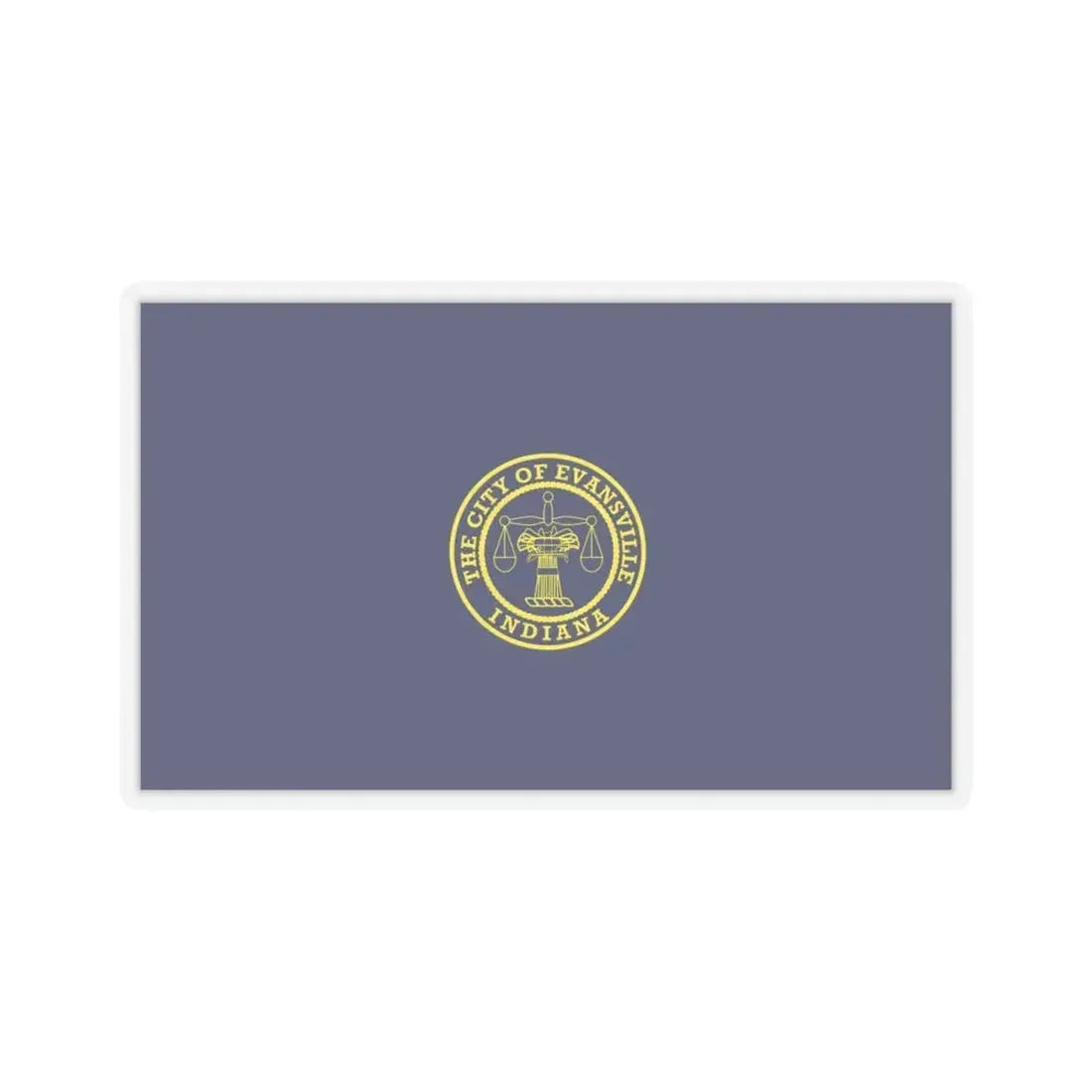 Flag of Evansville, Indiana - STICKER Vinyl Kiss-Cut Decal 4 Inch Transparent - The Sticker Space