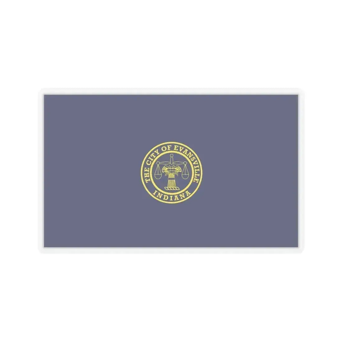 Flag of Evansville, Indiana - STICKER Vinyl Kiss-Cut Decal 6 Inch Transparent - The Sticker Space