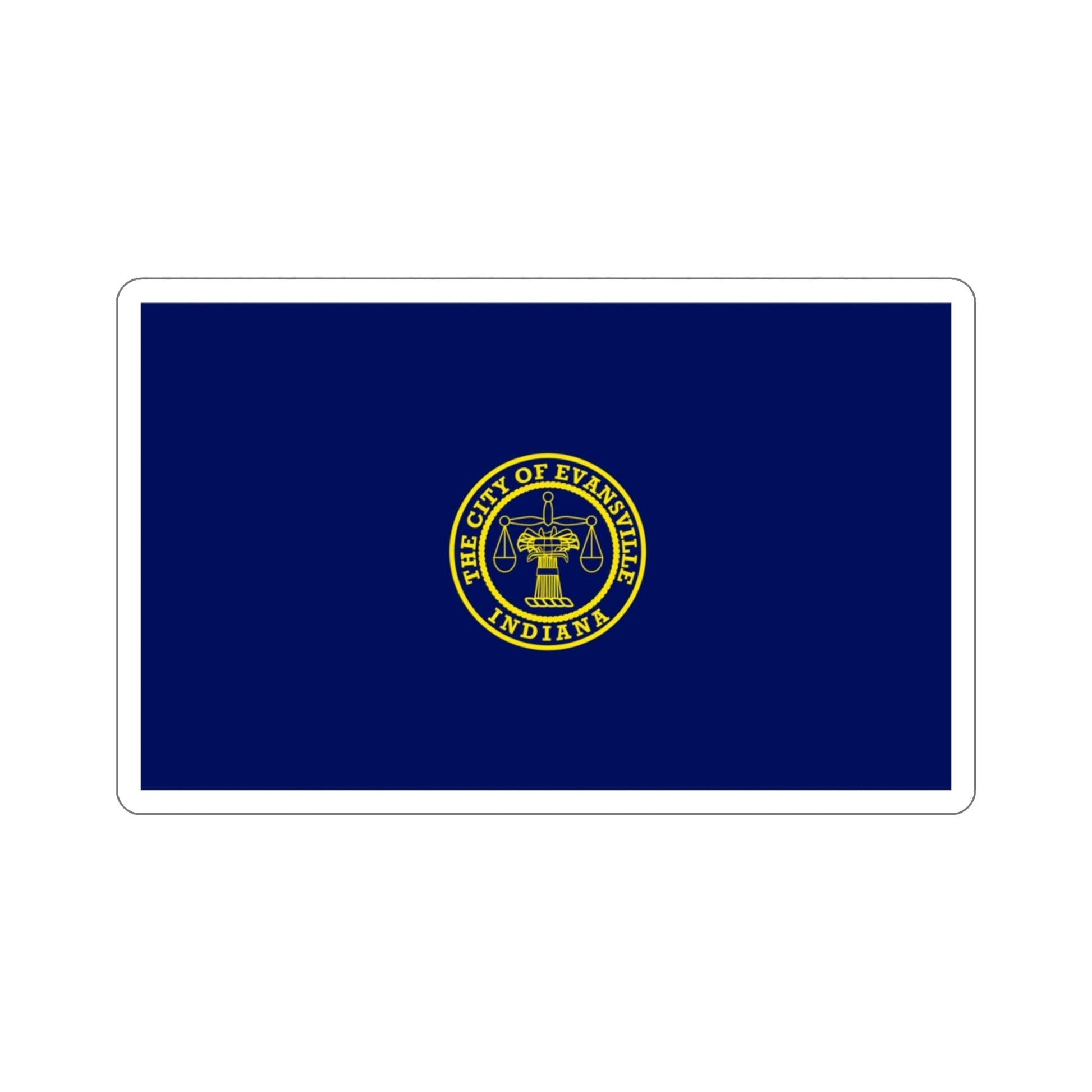 Flag of Evansville Indiana USA STICKER Vinyl Die-Cut Decal-3 Inch-The Sticker Space