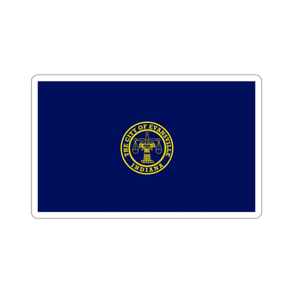 Flag of Evansville Indiana USA STICKER Vinyl Die-Cut Decal-3 Inch-The Sticker Space