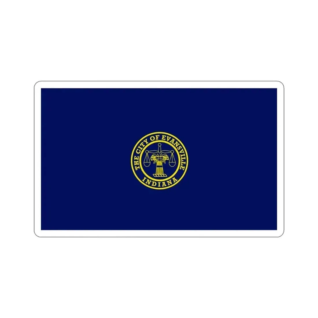 Flag of Evansville Indiana USA STICKER Vinyl Die-Cut Decal 2 Inch - The Sticker Space
