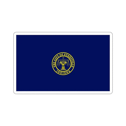 Flag of Evansville Indiana USA STICKER Vinyl Die-Cut Decal 2 Inch - The Sticker Space