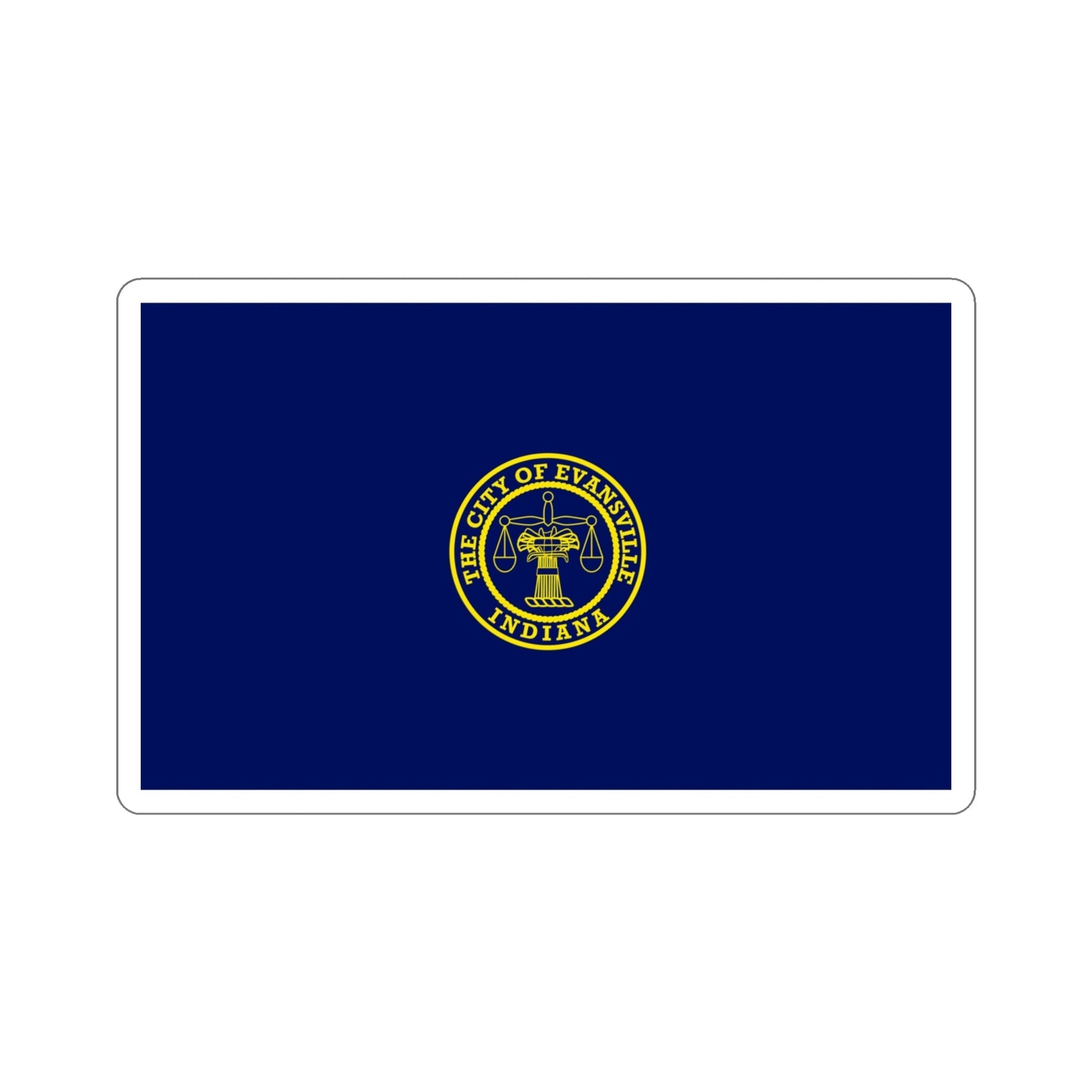 Flag of Evansville Indiana USA STICKER Vinyl Die-Cut Decal-4 Inch-The Sticker Space