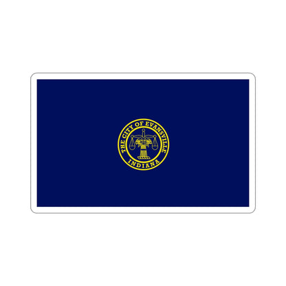 Flag of Evansville Indiana USA STICKER Vinyl Die-Cut Decal-4 Inch-The Sticker Space