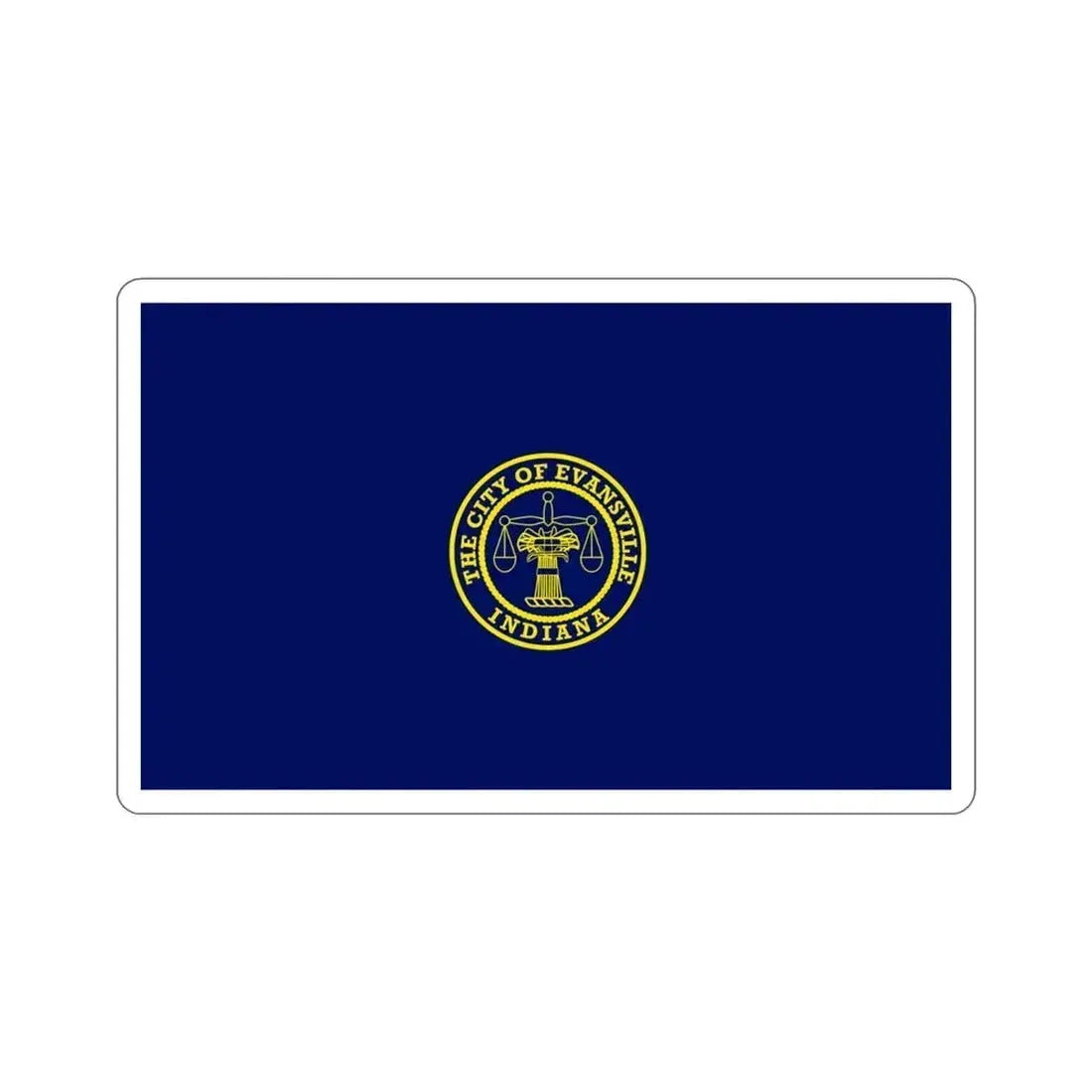 Flag of Evansville Indiana USA STICKER Vinyl Die-Cut Decal 4 Inch - The Sticker Space