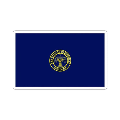 Flag of Evansville Indiana USA STICKER Vinyl Die-Cut Decal 4 Inch - The Sticker Space